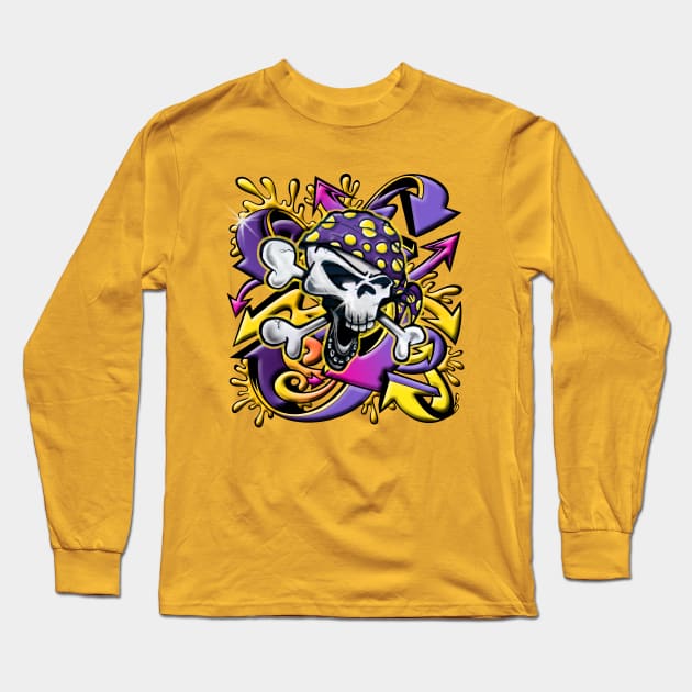 Pirate Tag Long Sleeve T-Shirt by Digitanim8tor